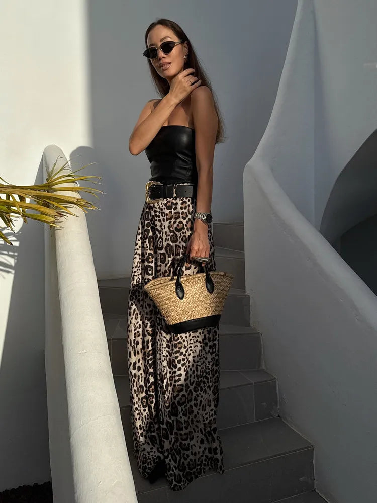 מכנסי אובר-סייז בשילוב חגורה- קנדל