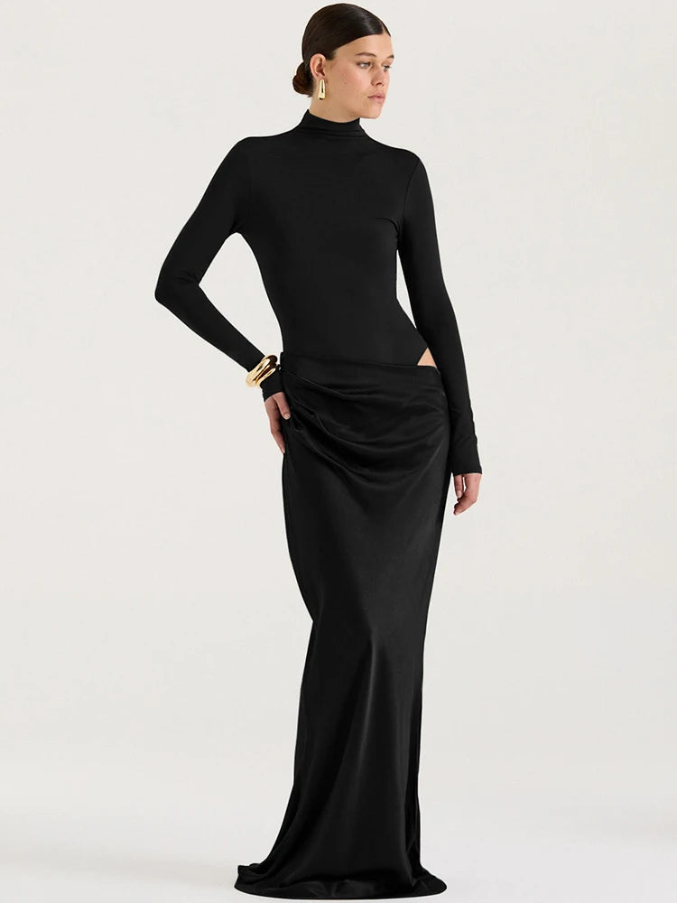 שמלת מקסי עם צווארון גולף - אודליה