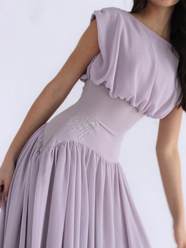 שמלת מקסי גזרה מחטבת