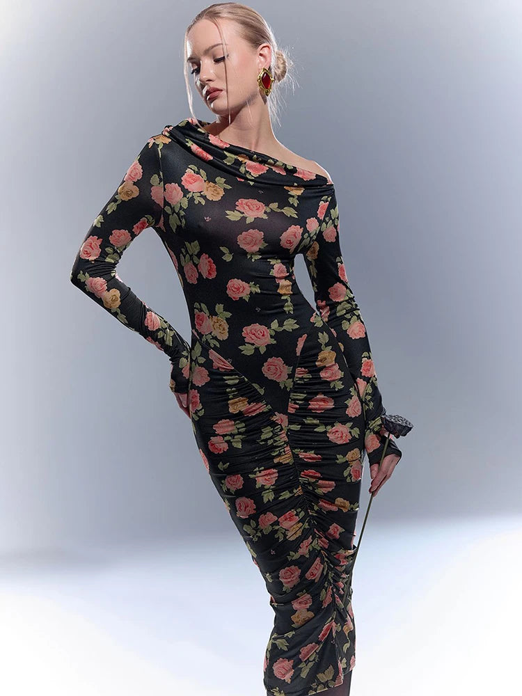 שמלת מידי פרחונית וינטג׳- קיילי