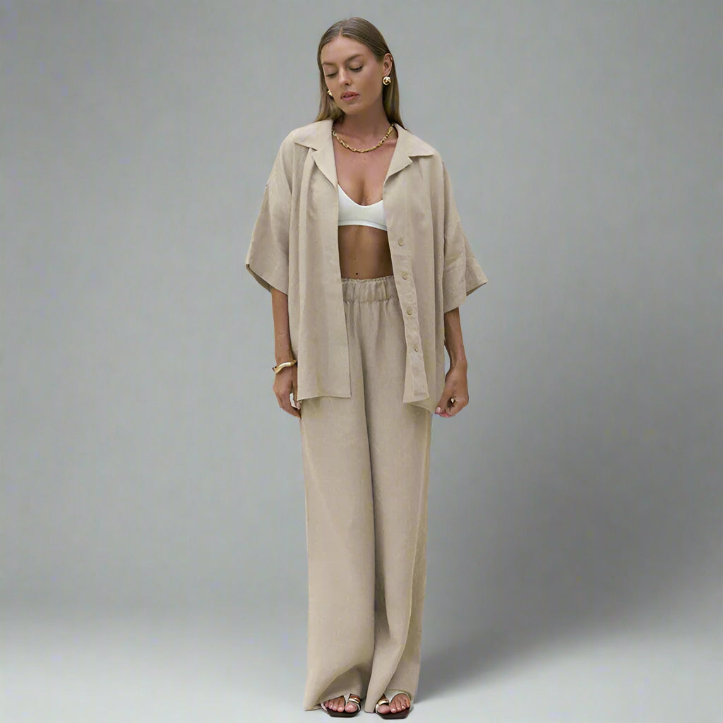 חליפת קזו׳אל מכופתרת נוחה