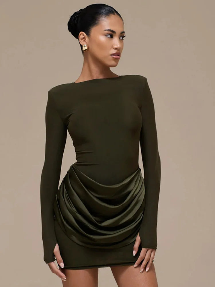 שמלת מיני עם שרוולים - לידר