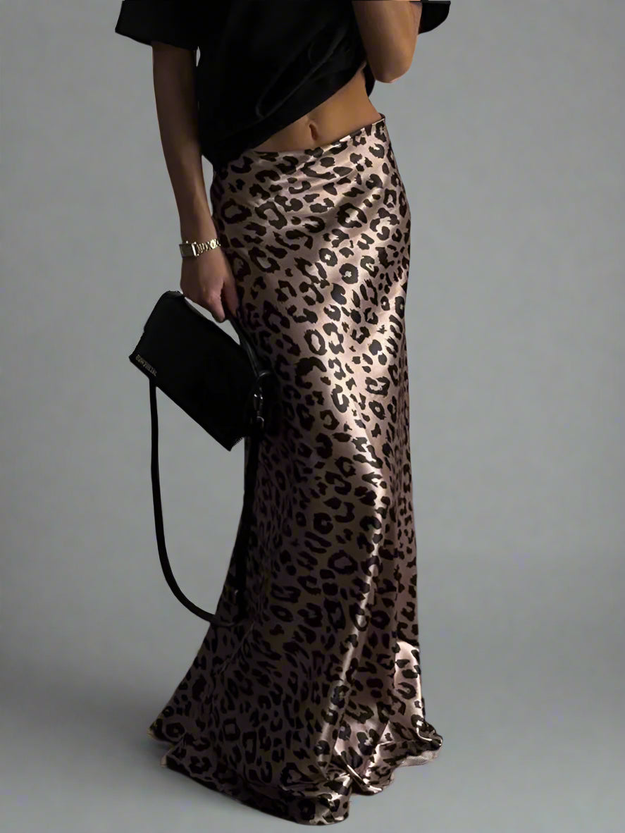 חצאית מנומרת בגזרת מרמייד