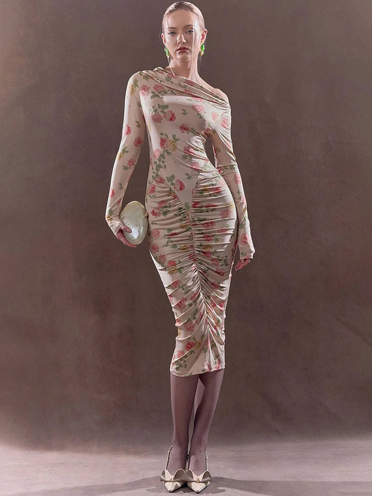 שמלת מידי פרחונית וינטג׳- קיילי