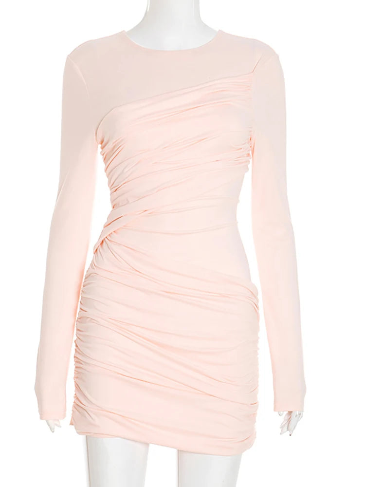 שמלת מיני עם שרוולים ארוכים