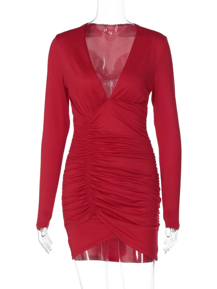 שמלת מיני עם שרוולים ארוכים