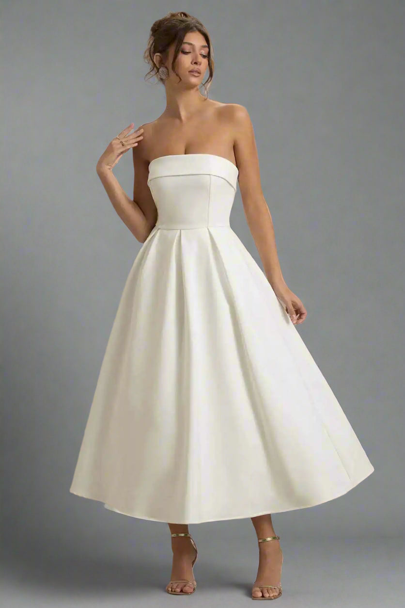 שמלת סטרפלס קיצית