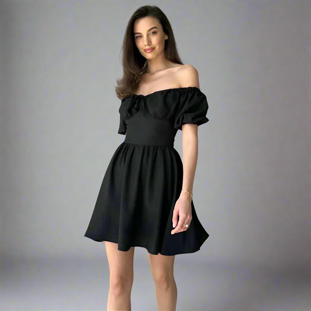 שמלת מיני פעמון בגזרת רטה