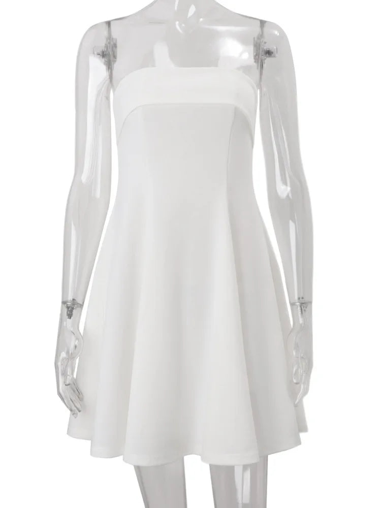 שמלת מיני סטרפלס