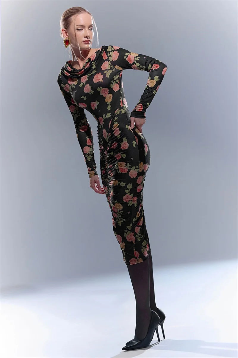 שמלת מידי פרחונית וינטג׳- קיילי