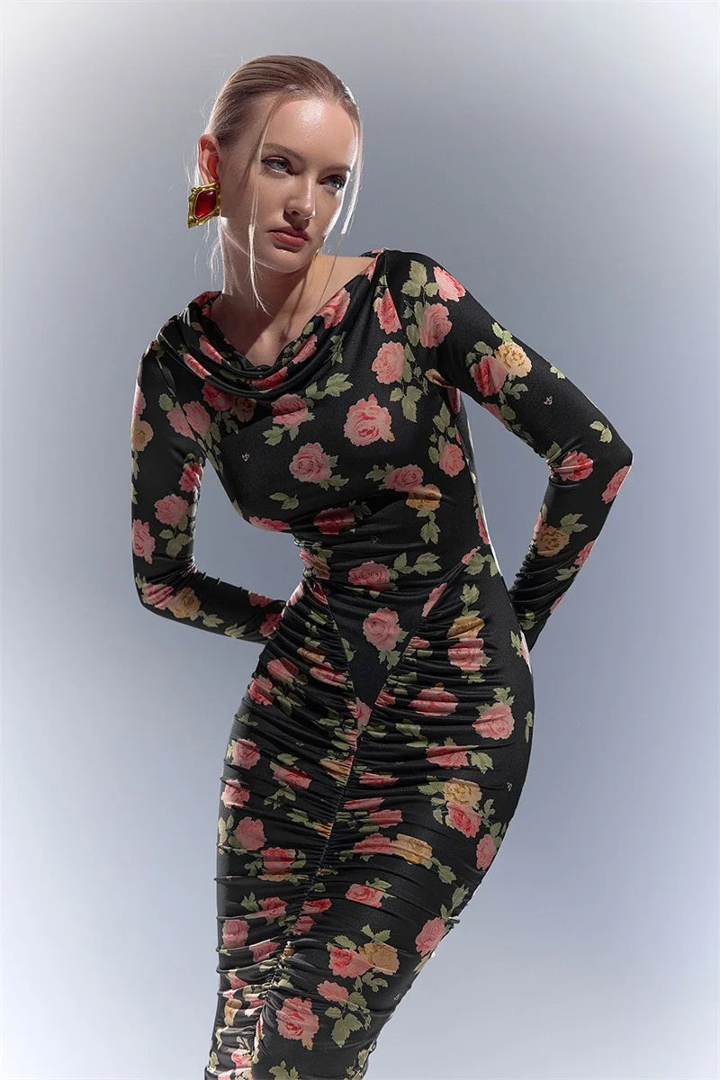 שמלת מידי פרחונית וינטג׳- קיילי