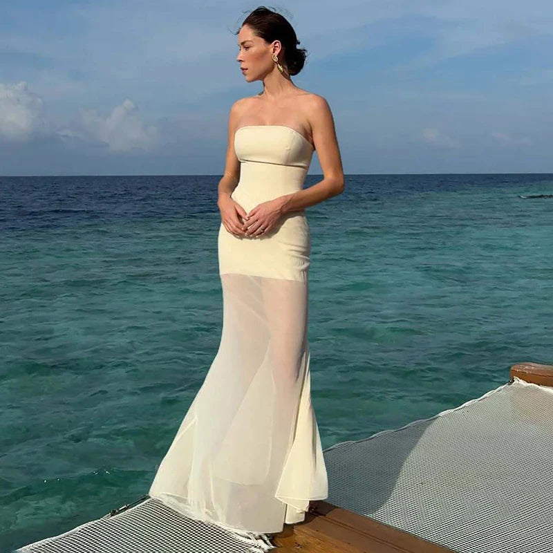 שמלת מקסי חצי שיפון