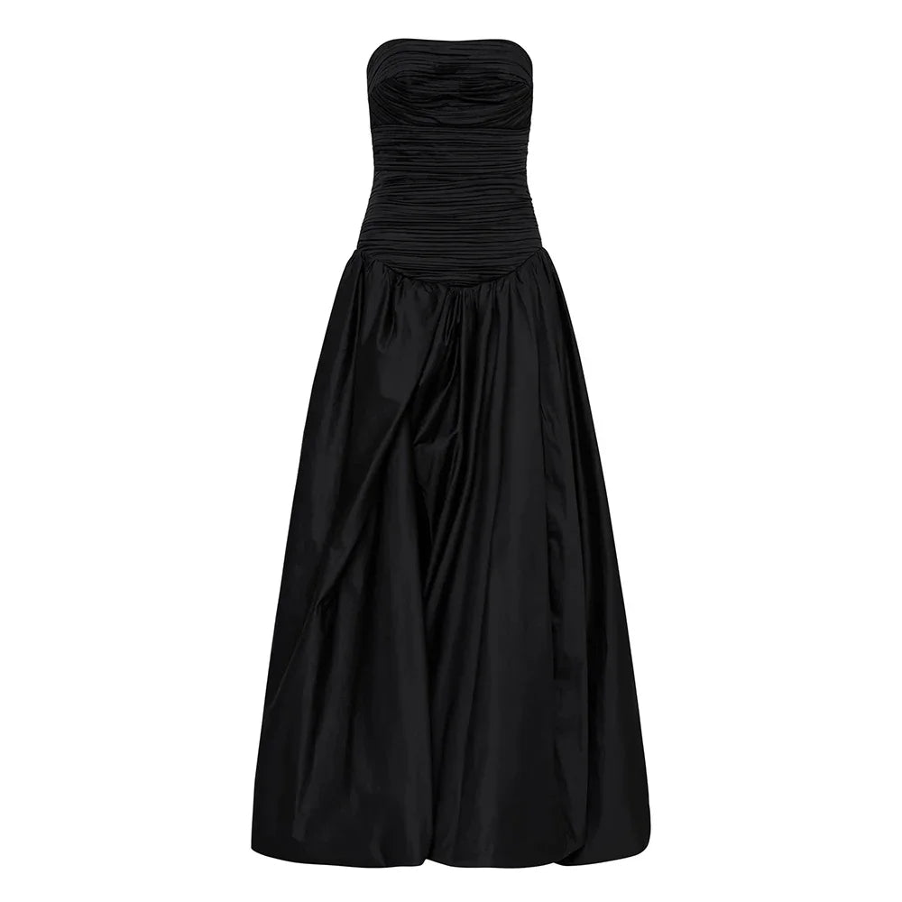 שמלת סטרפלס יוקרתית משולבת