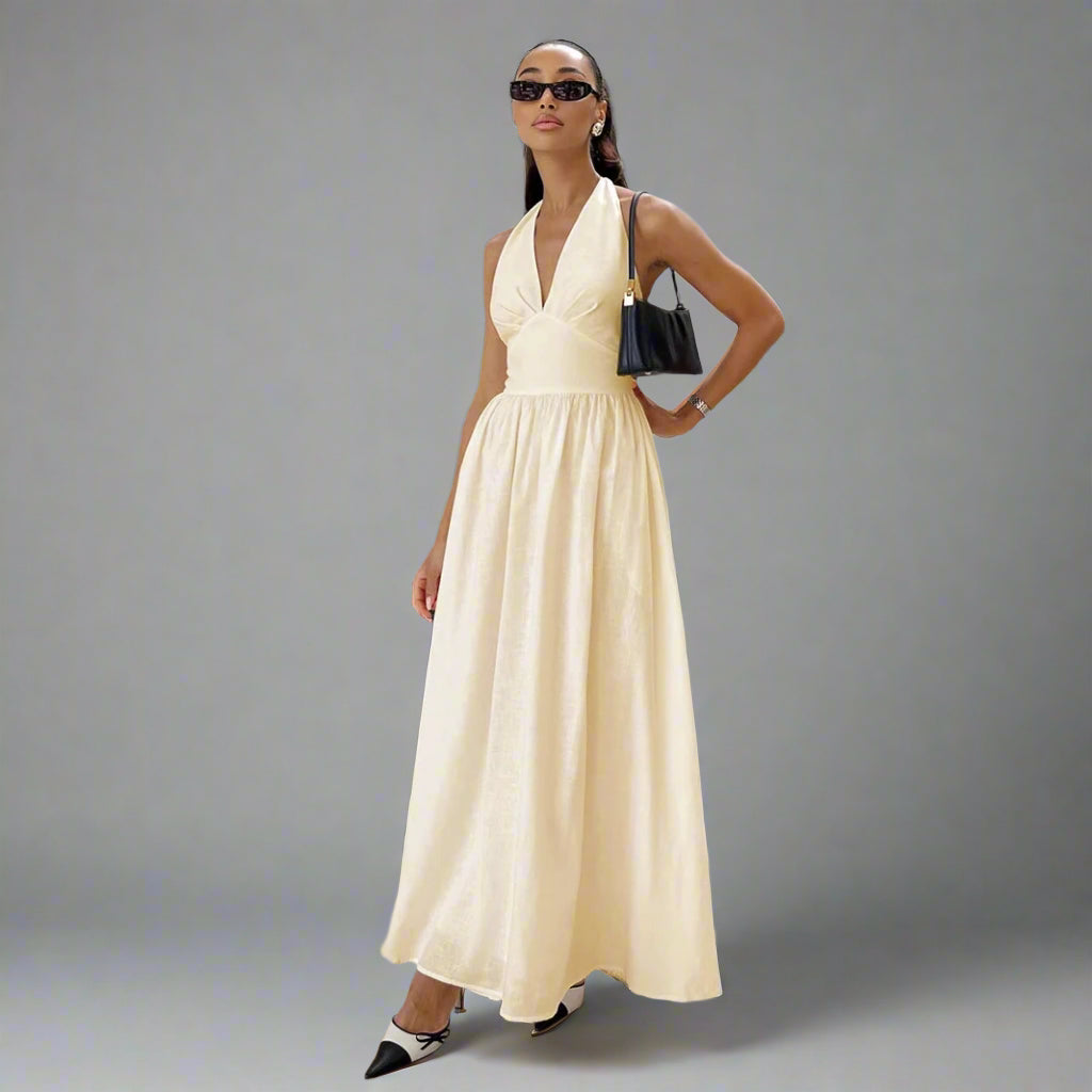 שמלת מקסי גב פתוח