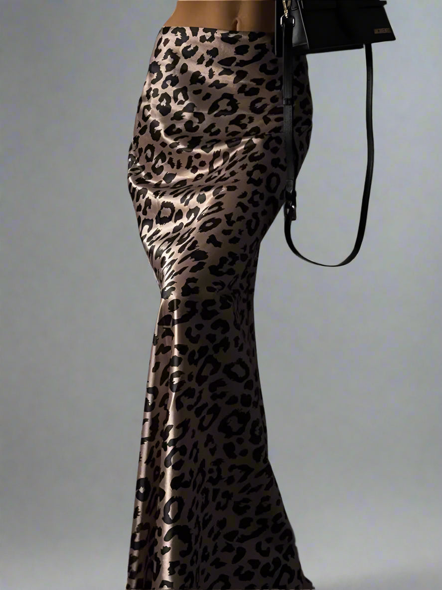 חצאית מנומרת בגזרת מרמייד