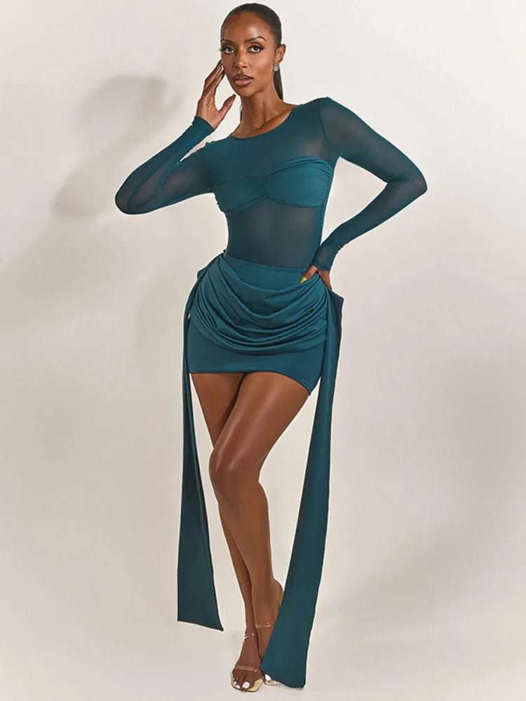 שמלת ערב סופר אלגנטית משולבת- מלאני