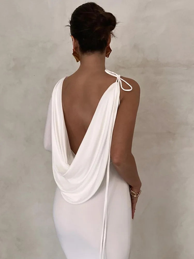 שמלת מקסי שרוול אחד - אסיה