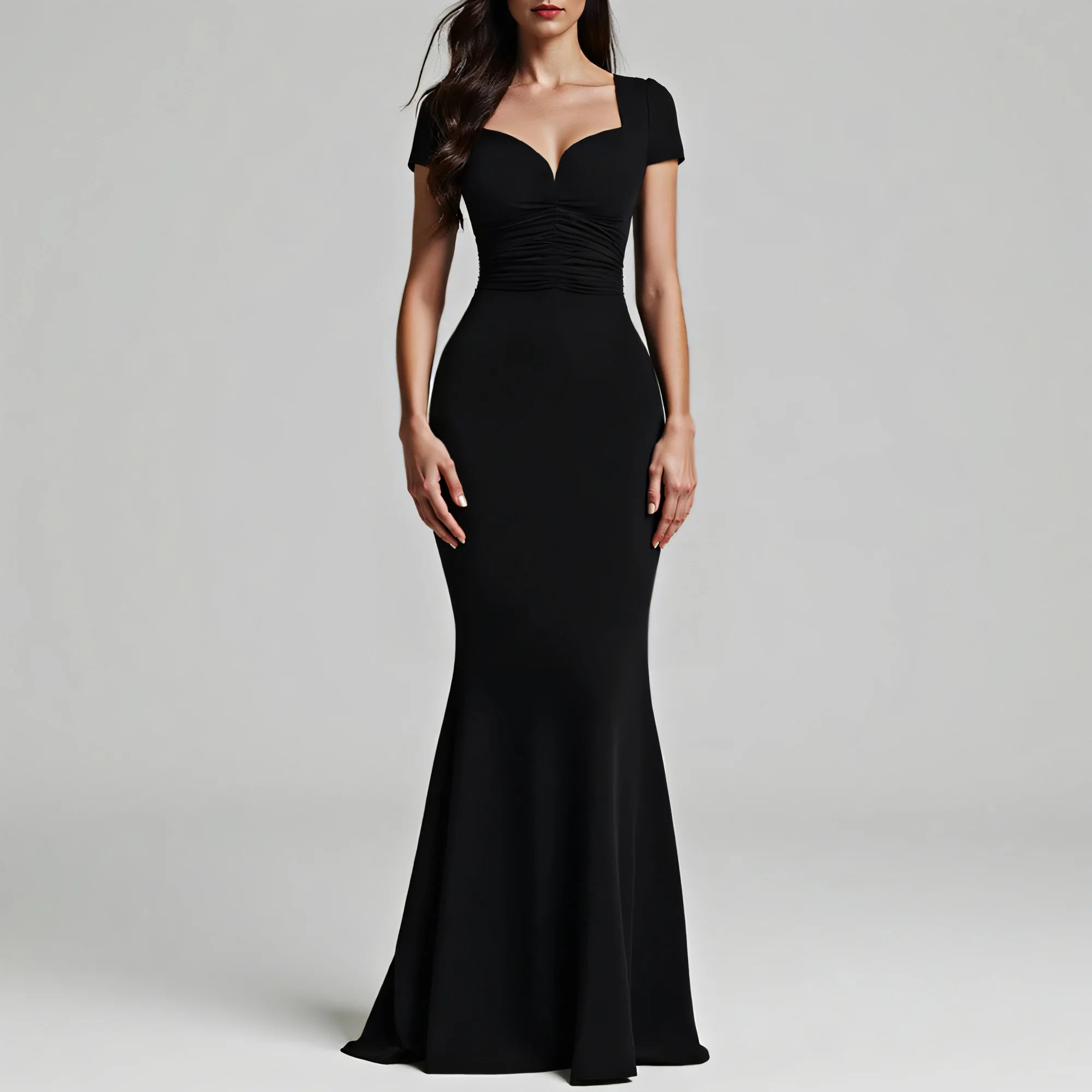 שמלת מקסי בגזרה נשפכת