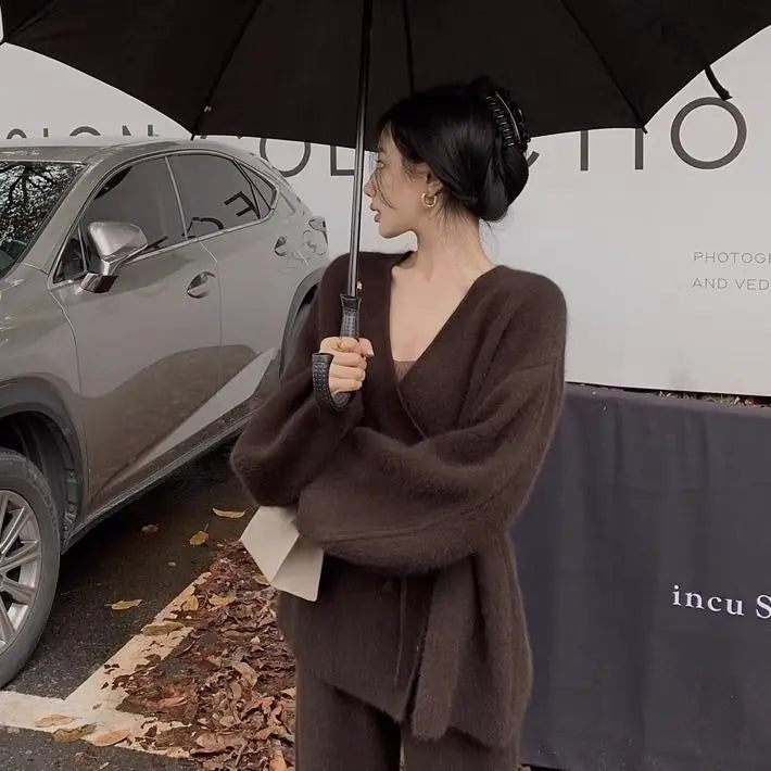 חליפת סריג בשילוב קשירה - לירון