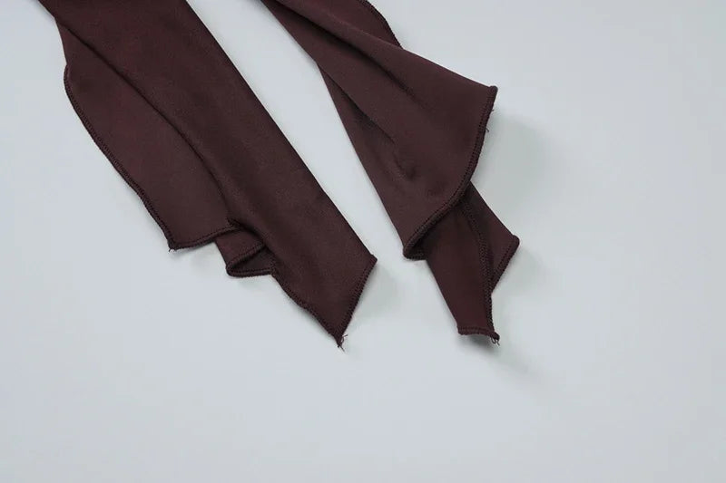 שמלת מקסי עם מחשוף וי נשפך