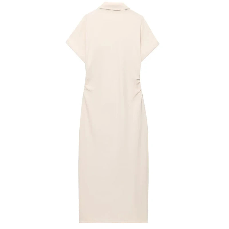 שמלת מידי מכופתרת