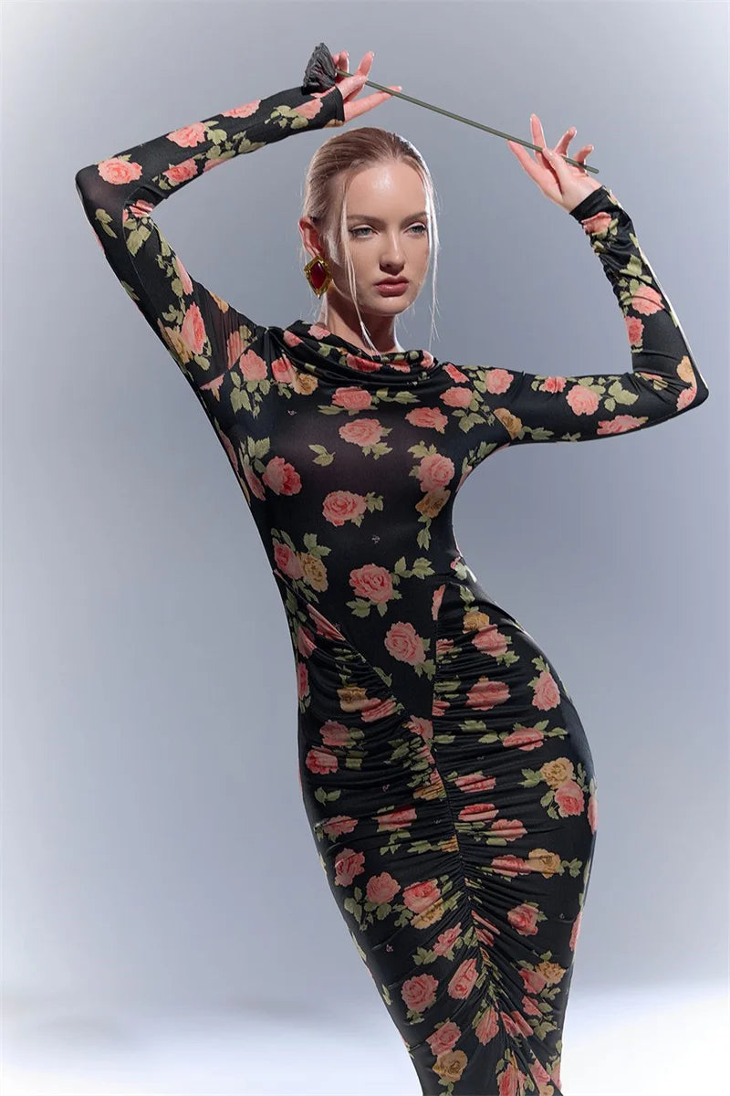 שמלת מידי פרחונית וינטג׳- קיילי