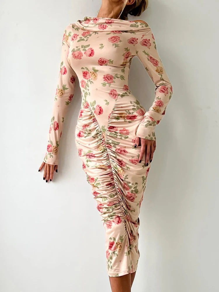 שמלת מידי פרחונית וינטג׳- קיילי