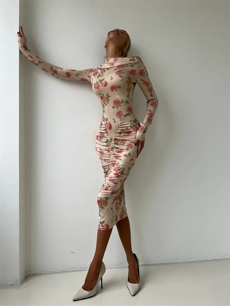 שמלת מידי פרחונית וינטג׳- קיילי