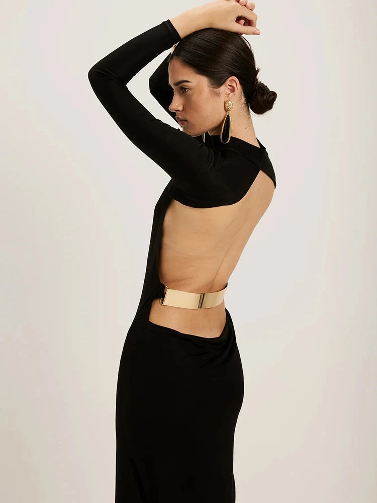 שמלת מקסי גב פתוח - תמר