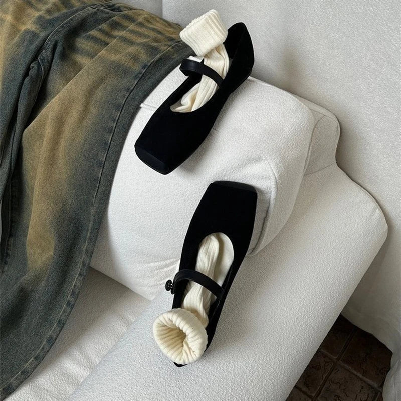 נעלי בובה זמש - הודיה