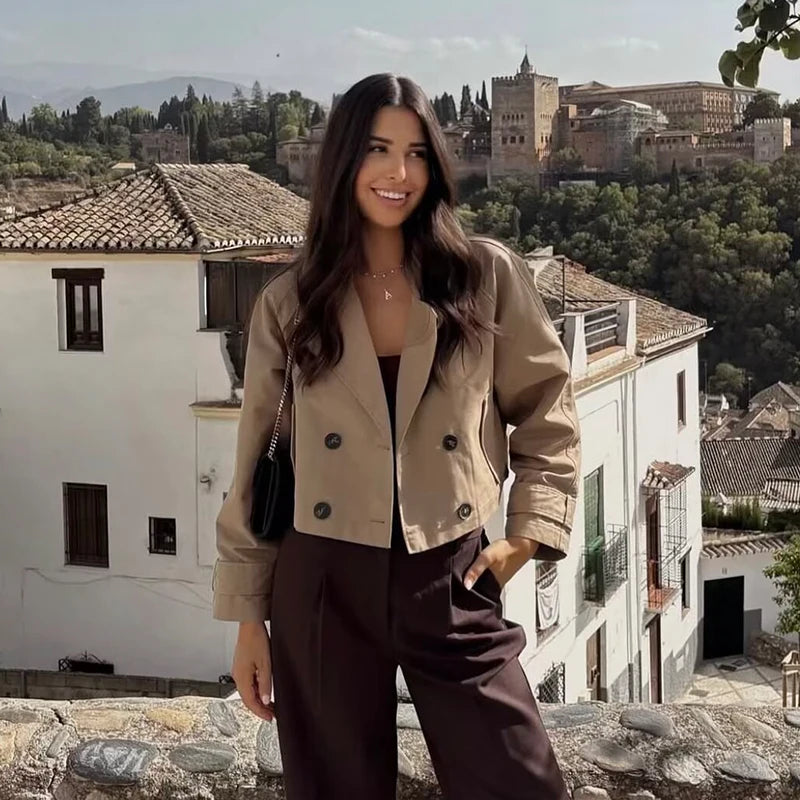 מעיל טרנץ' קצר - דקלה