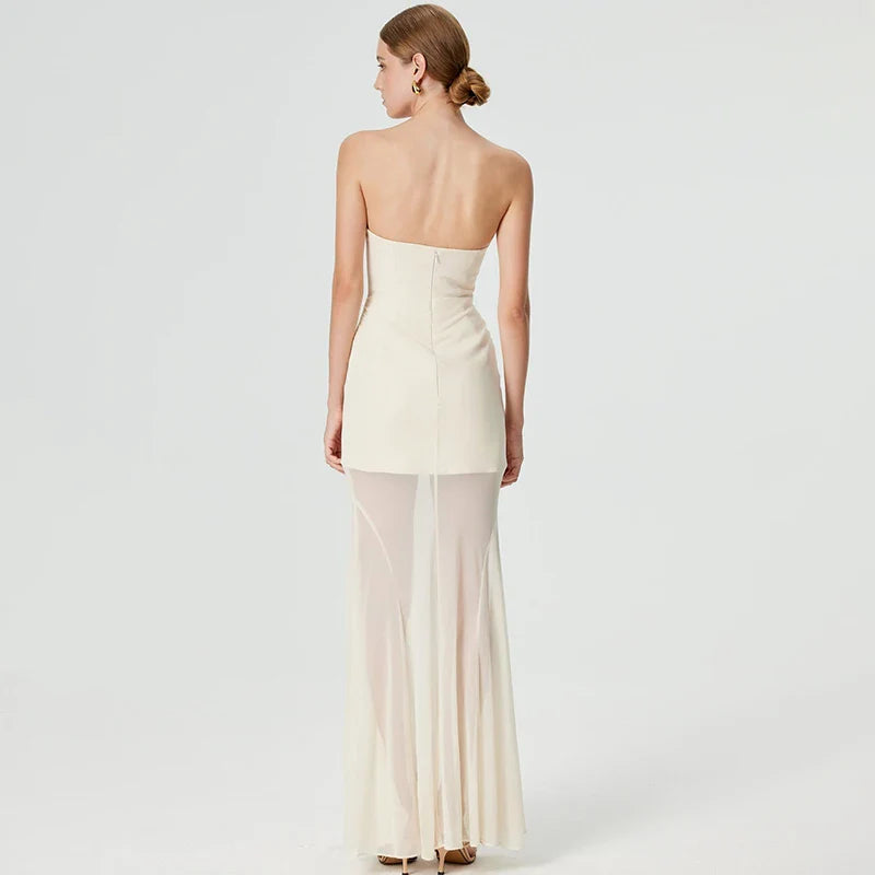 שמלת מקסי חצי שיפון