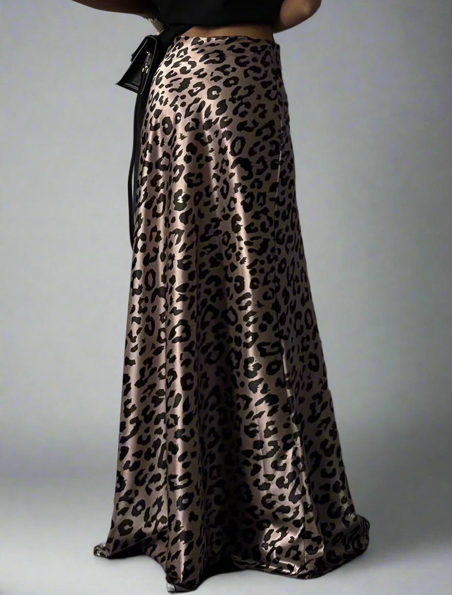 חצאית מנומרת בגזרת מרמייד