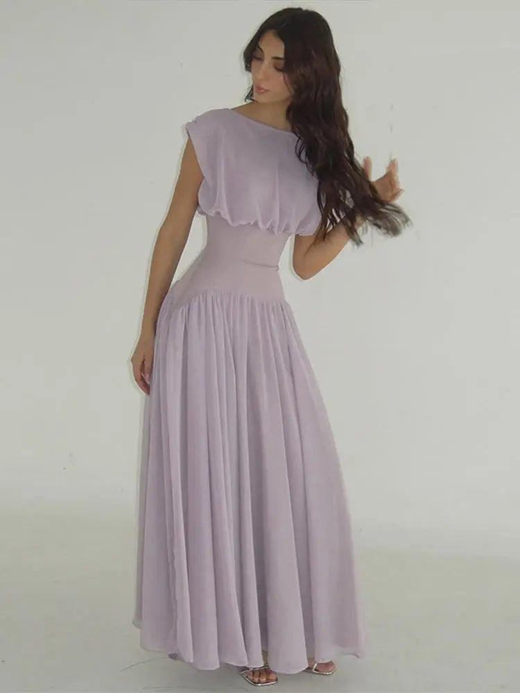 שמלת מקסי גזרה מחטבת