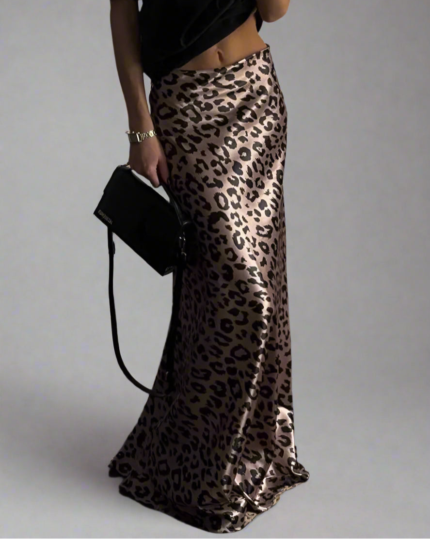 חצאית מנומרת בגזרת מרמייד