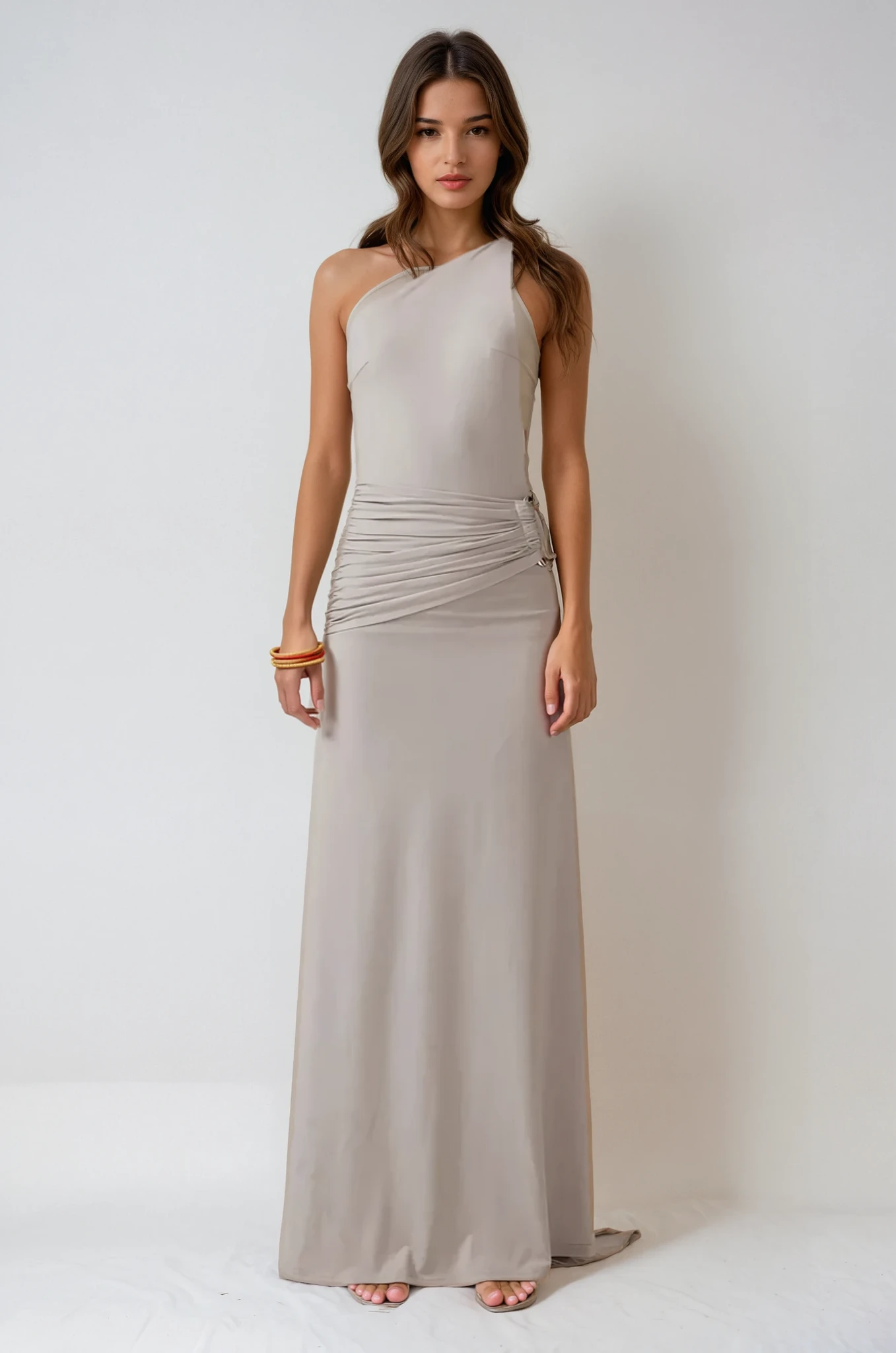 שמלת מקסי כתף אחת