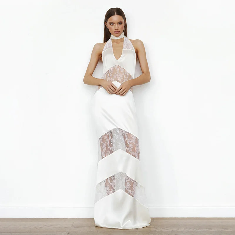 שמלת מקסי חצי שקופה