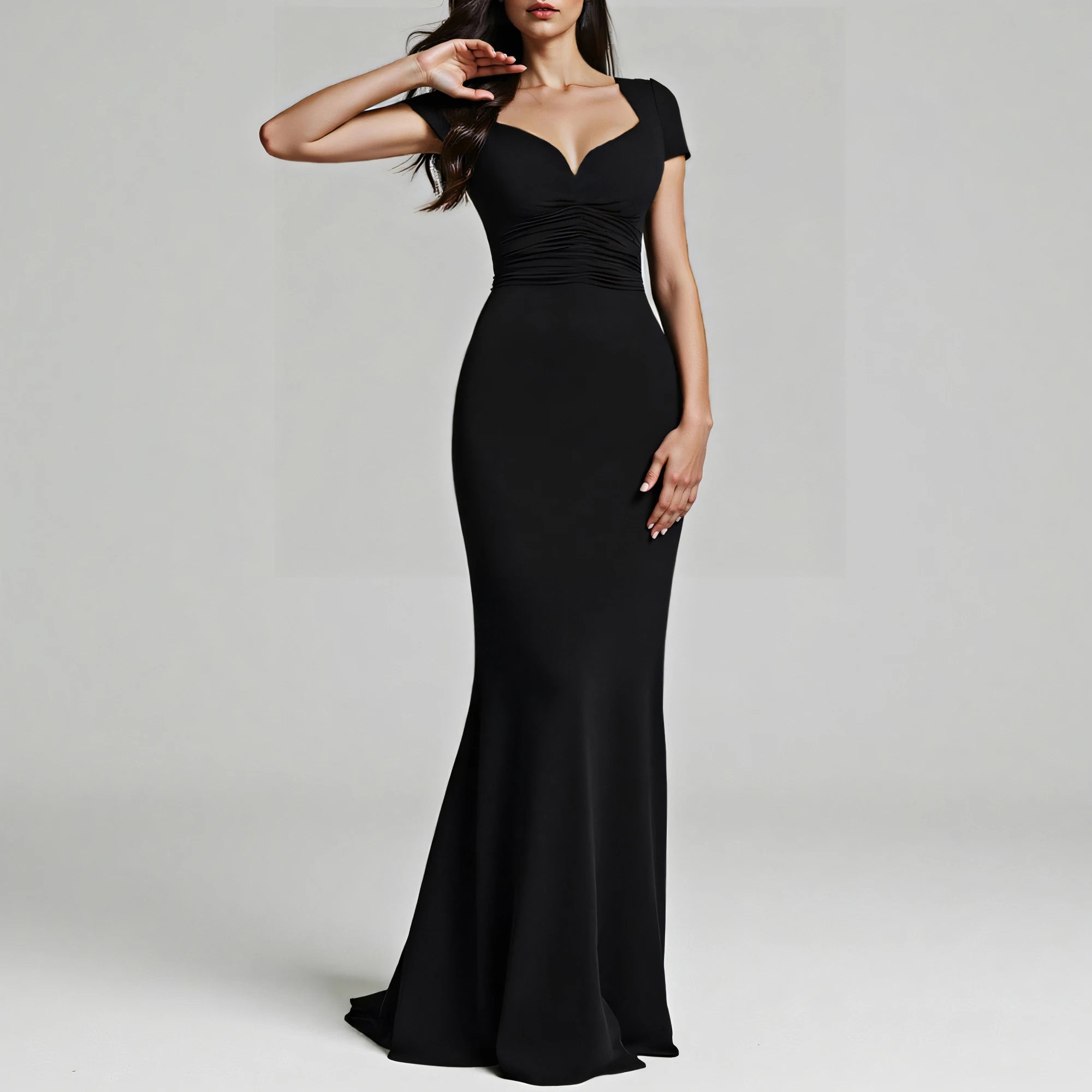 שמלת מקסי בגזרה נשפכת