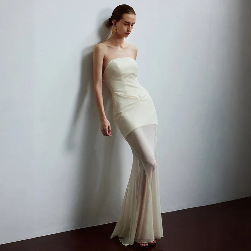 שמלת מקסי חצי שיפון