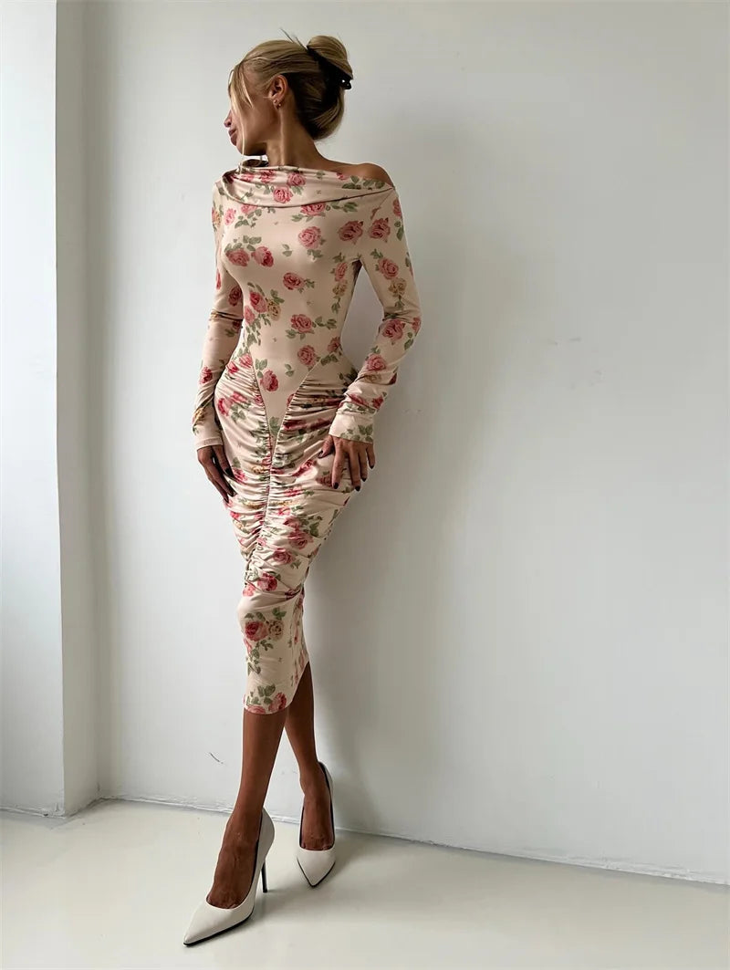 שמלת מידי פרחונית וינטג׳- קיילי