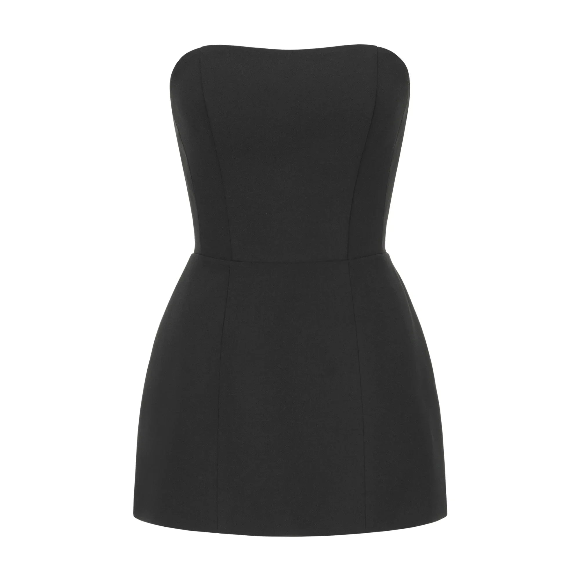 שמלת סטרפלס כפולה בשילוב תחרה