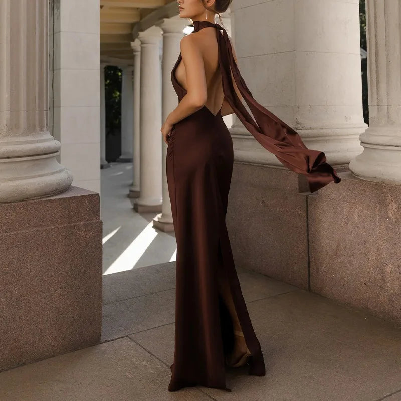 שמלת צווארון סאטן - אנה