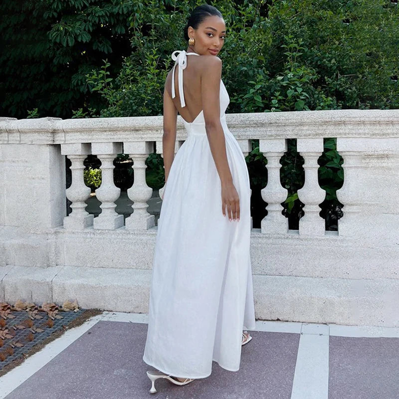 שמלת מקסי גב פתוח