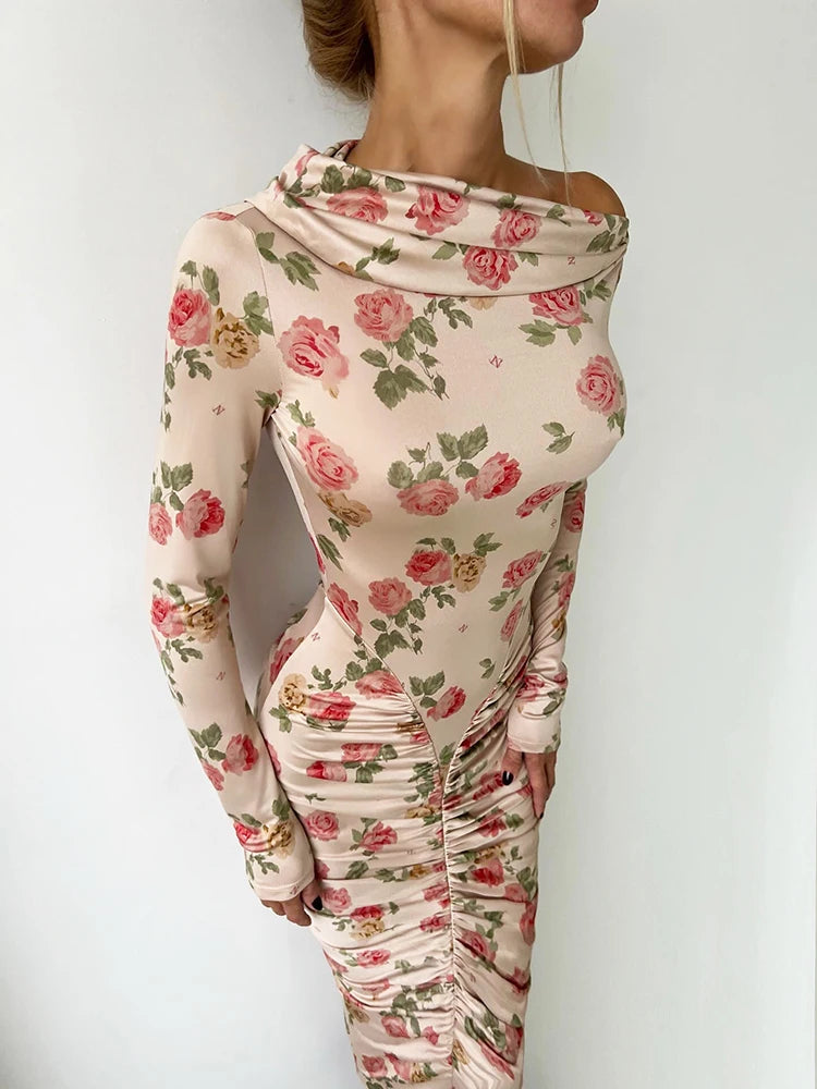 שמלת מידי פרחונית וינטג׳- קיילי