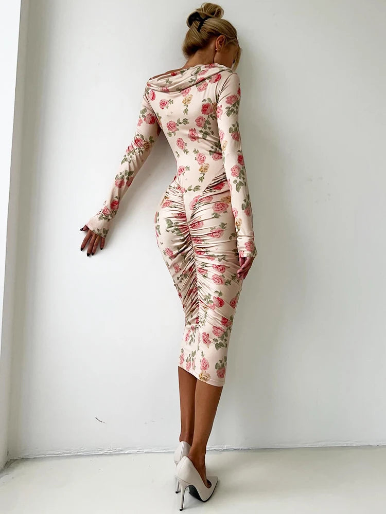 שמלת מידי פרחונית וינטג׳- קיילי