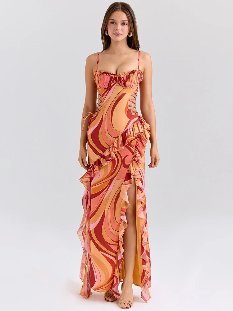 שמלת מקסי שסע