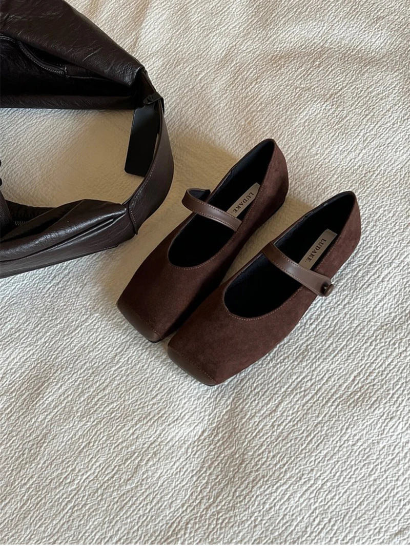 נעלי בובה זמש - הודיה