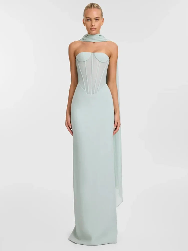 שמלה אלגנטית סטרפלס - ורוניקה