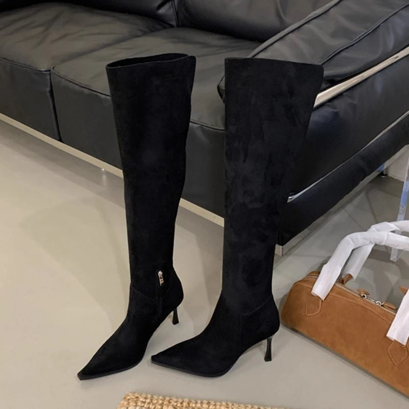 מגפי זמש עם עקב - תאיר