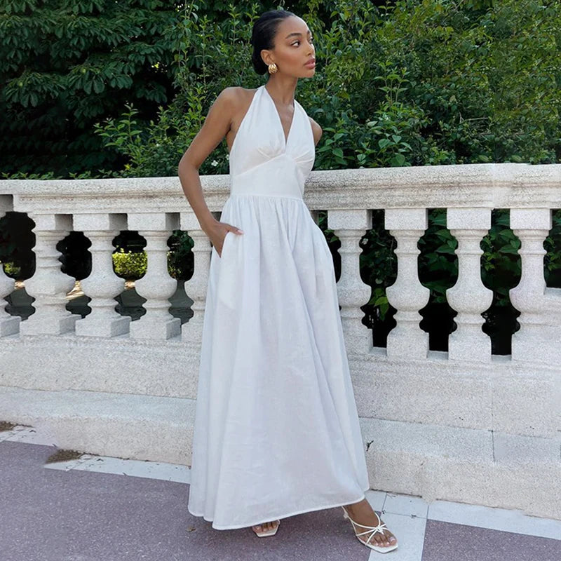 שמלת מקסי גב פתוח